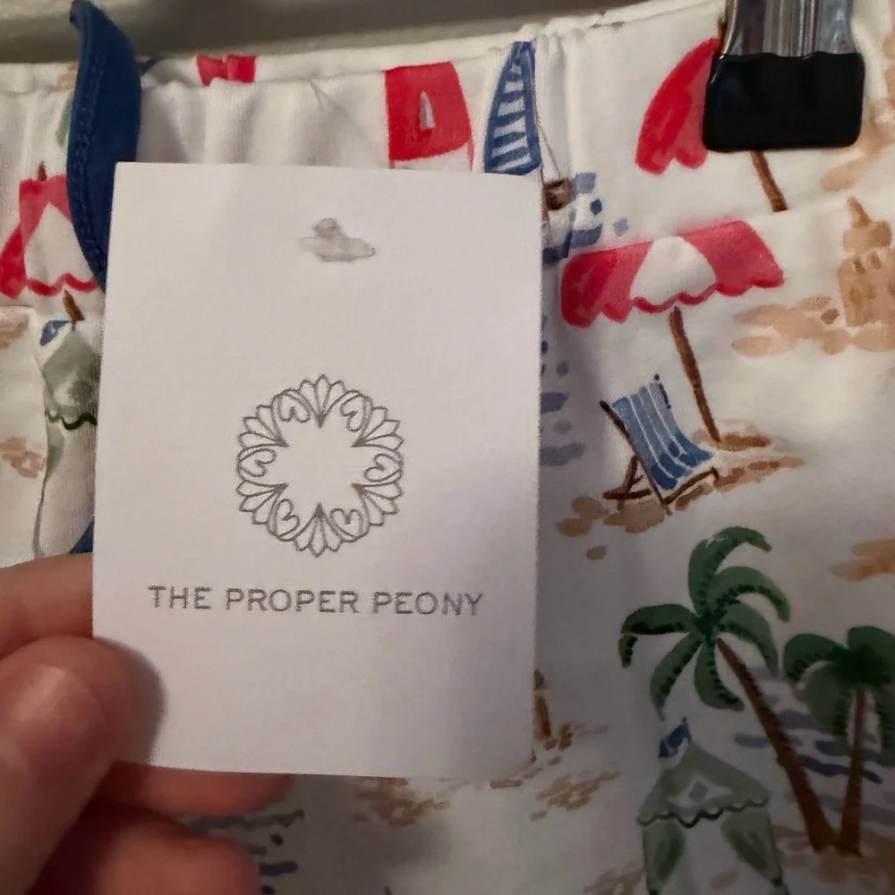 The Proper Peony Colorful Beach Print Shorts